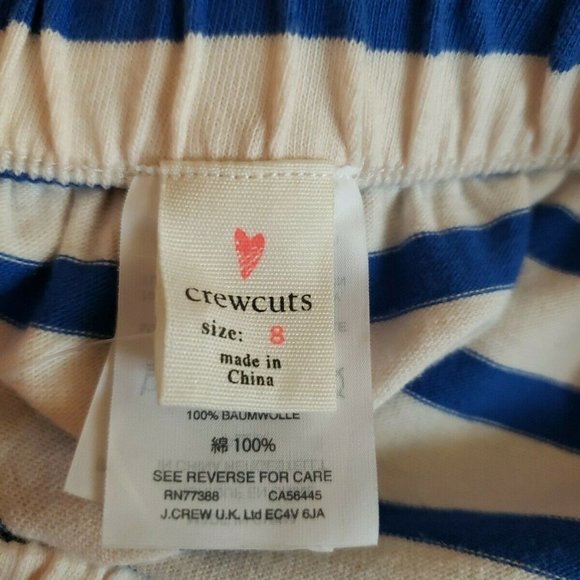 JCREW CREWCUTS SZ 8 STRIPED BLUE RUFFLED SKIRT - Picture 4 of 4